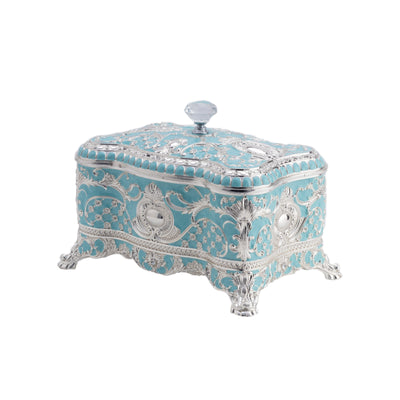 Enamel Crystal Jewelery Box