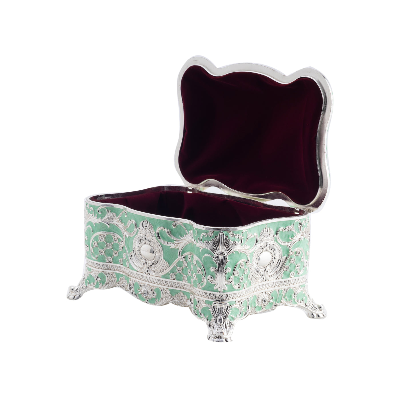 Enamel Crystal Jewelery Box (green)