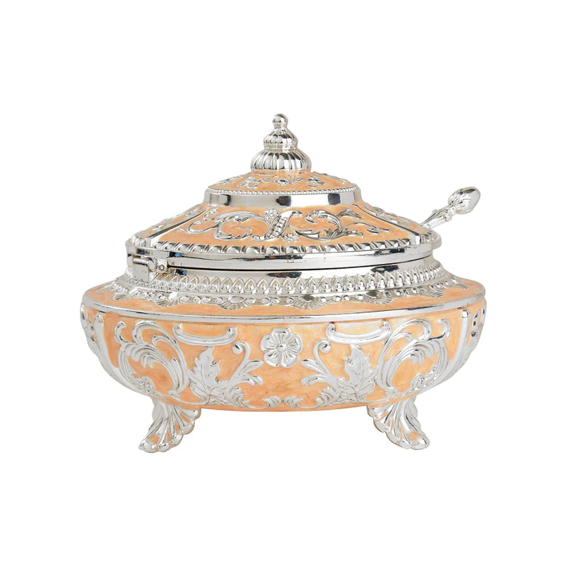 Enamel Sugar Pot Peach