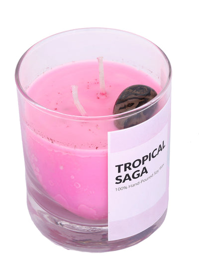 Pink Soya Wax Candle in Glass