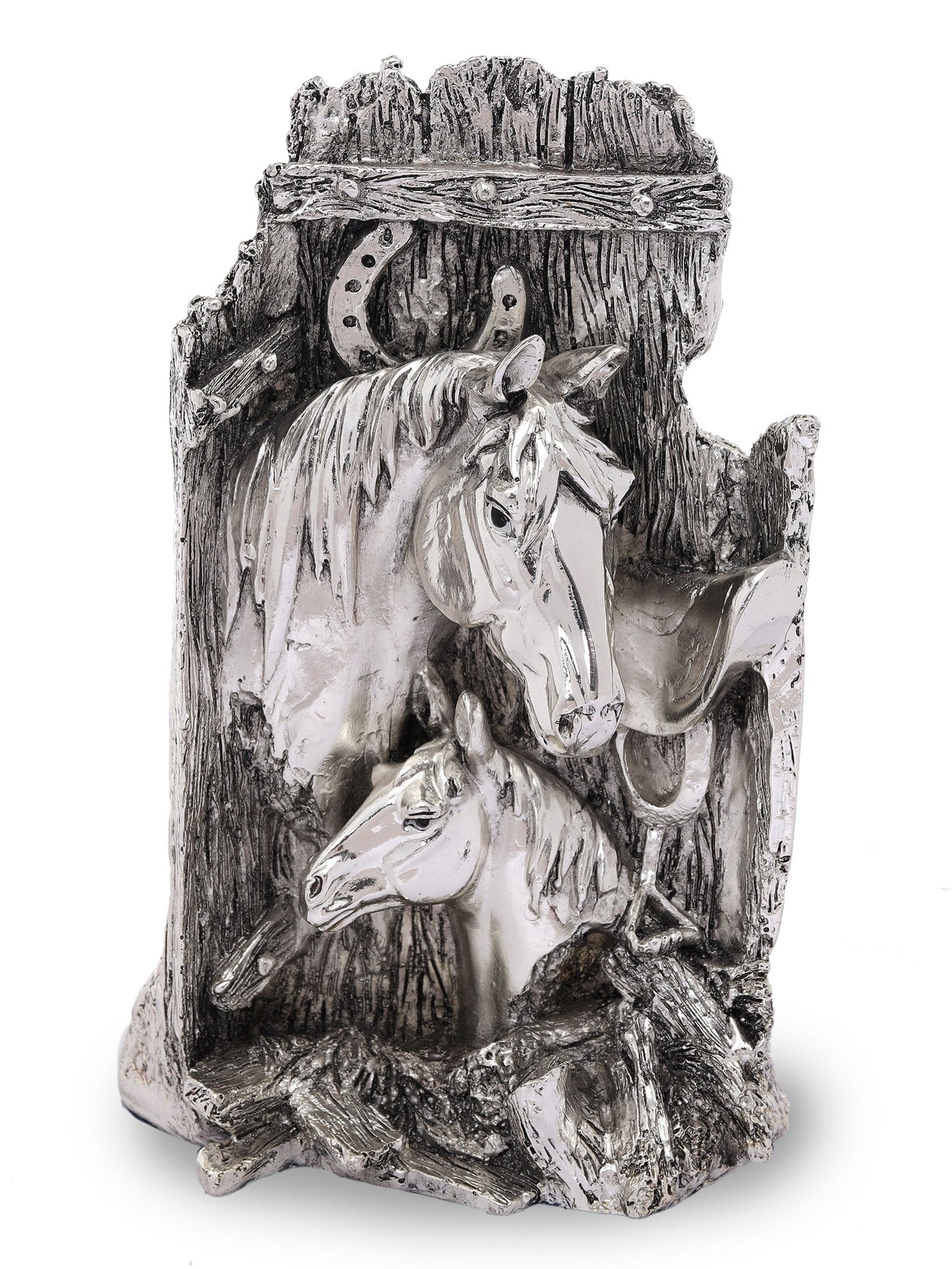 Resin Horse Made In Silver Plating Base
