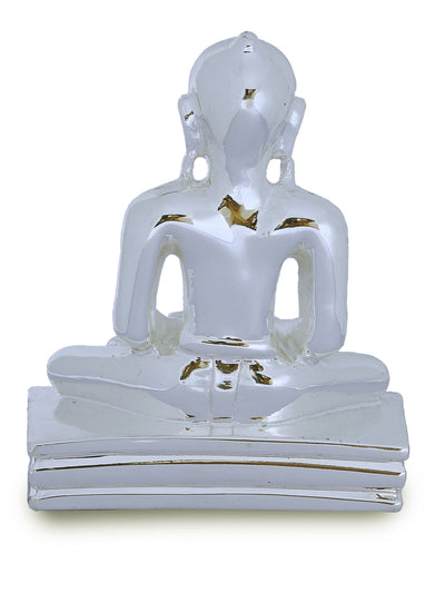 Silver Plated Resin Buddha