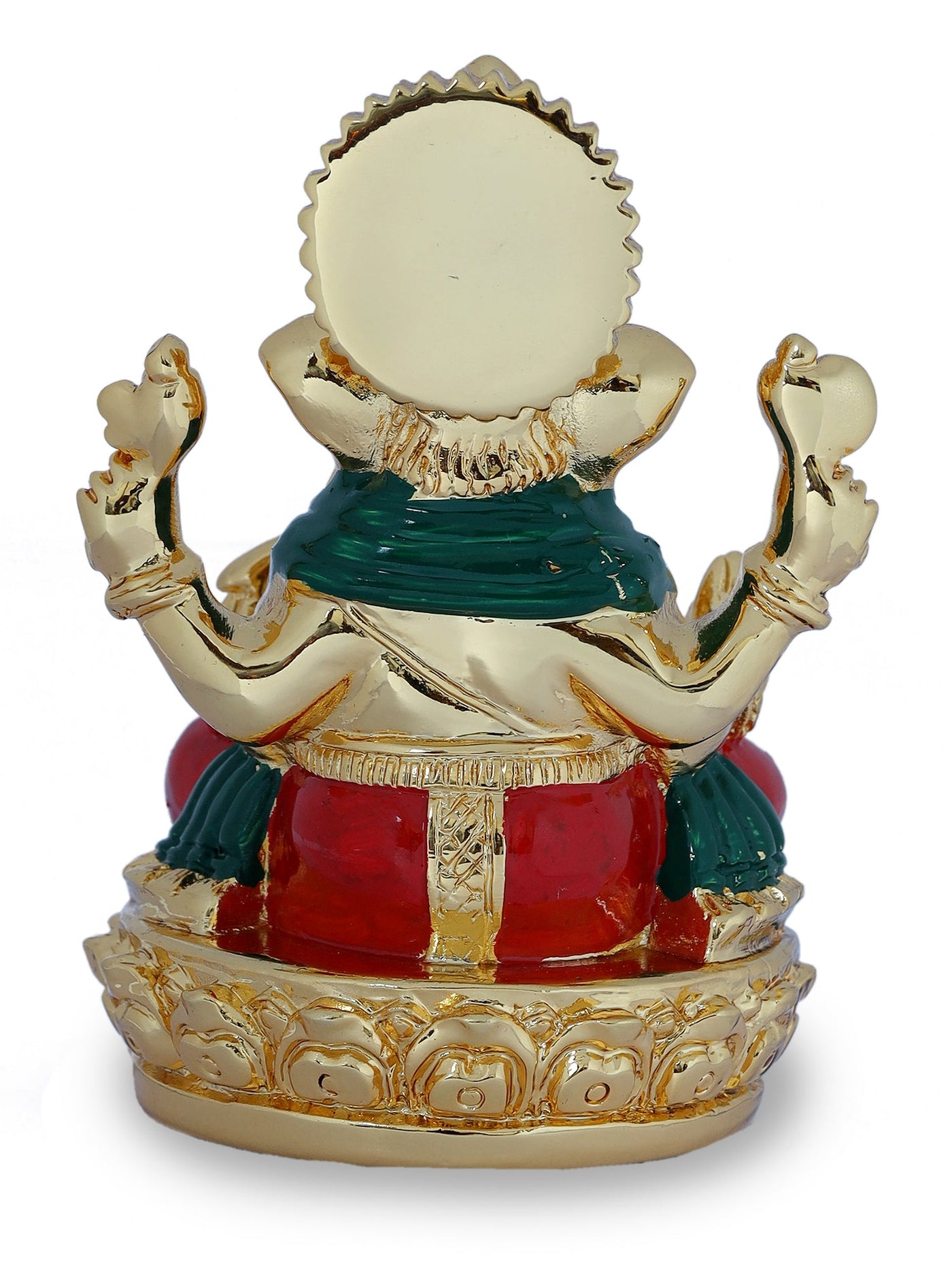 Resin Ganesha Made In Gold Plating with Red Dhoti