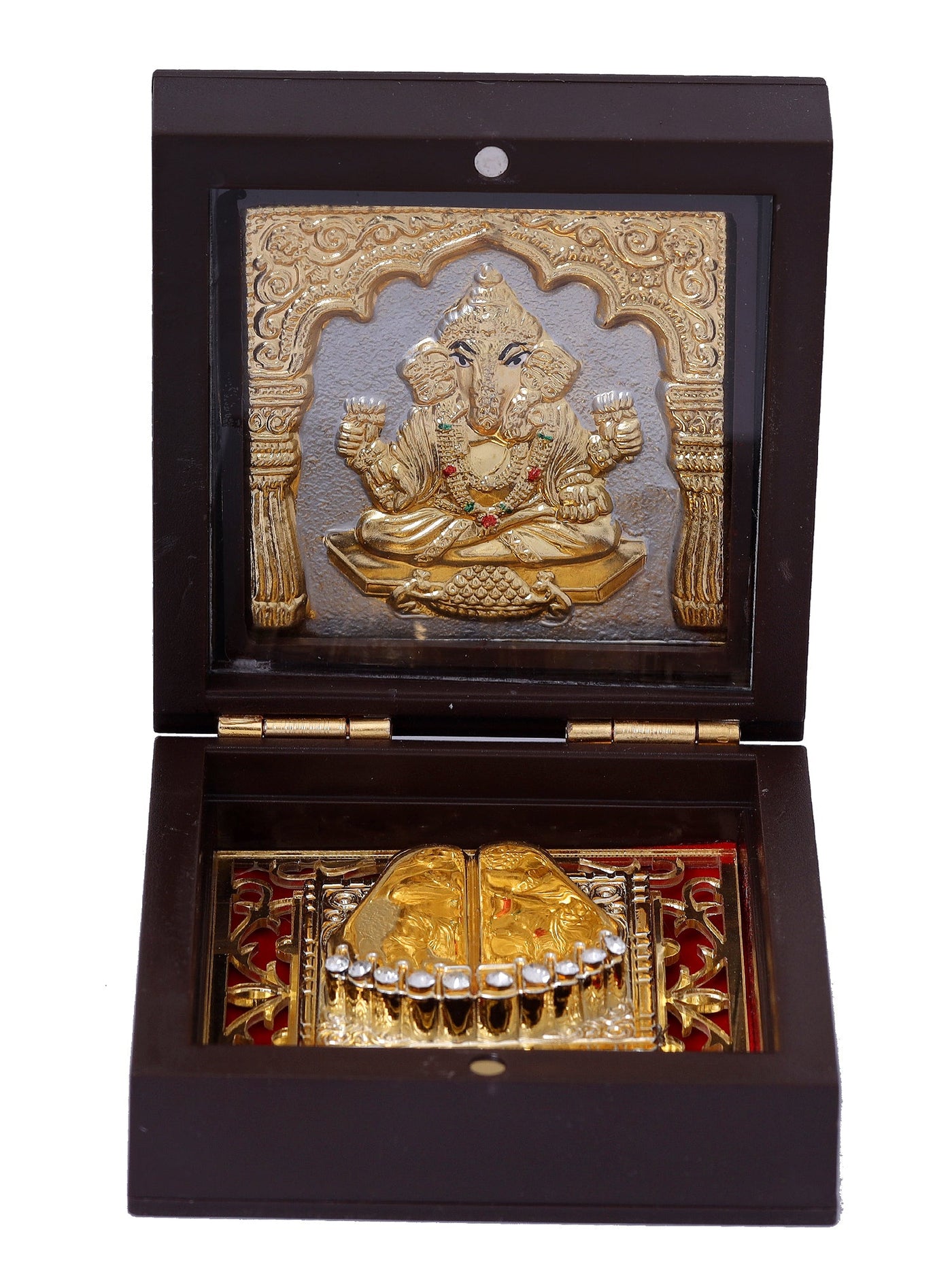 Charan Paduka Made In Gold Foiling Of Ganeshji