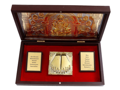 Charan Paduka Made In Gold Foiling Of Laxmi Ji